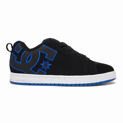 DC Court Graffik Men's Black/Blue Sneakers Australia Sale IMT-054